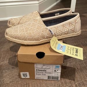 TOMS natural woven rope sole shoes